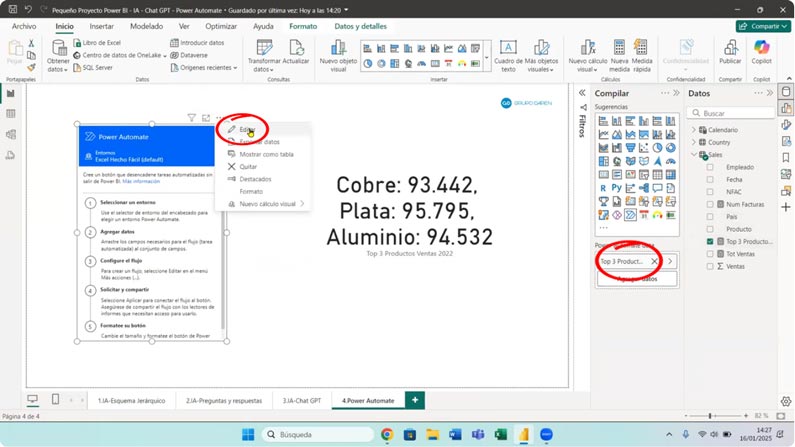 Agregar datos en Power Automate