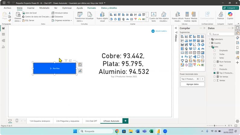 Botón Power Automate