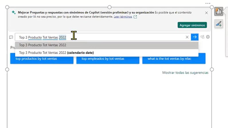Consulta preguntas y respuestas Power BI