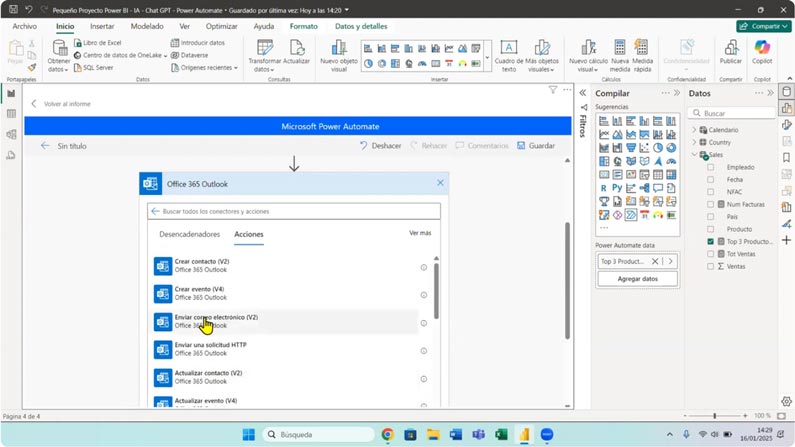Envio correo electrónico Power BI