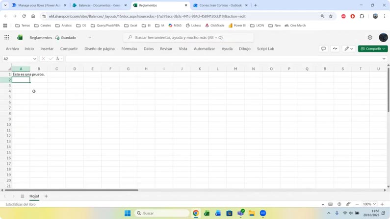 Libro reglamentos de Excel