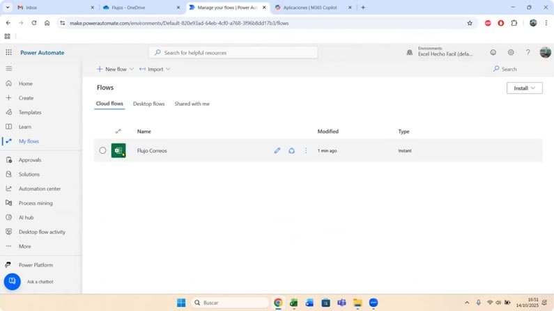 Power Automate mis flujos