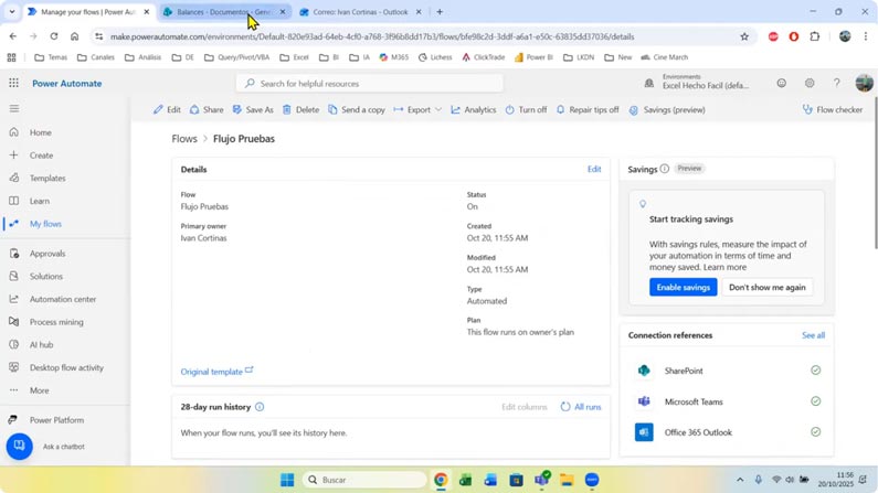 Resultado flujo Power Automate